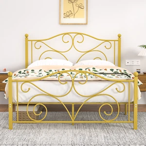 Twin/Full/Queen Size Bed Frame with Headboard & Footboard Metal Slat Support NEW - Picture 1 of 23