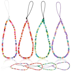 8 Pcs Mobile Phone Chain Beaded Cell Lanyard Colourful Beads Strap - Photo 1 sur 11