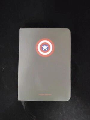 Captain America Shield Black Page Sketchbook Journal Marvel Comics 6" x 4" NEW - Image 1 of 4