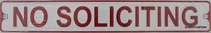Metall Straßenschild Keine Werbung Garagentor Bar Haus Küche Tor Dekor 3"x18" - Bild 1 von 2