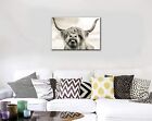 Freedom Highland Cow Pictures Canvas Wall Art