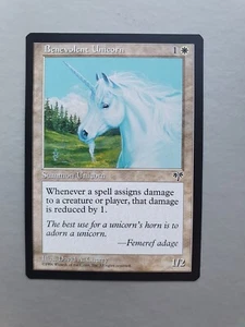 Benevolent Unicorn, MTG Mirage (1996) Common White Creature NM - Picture 1 of 2