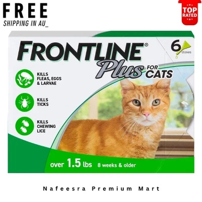 Frontline Plus for CATS over 1.5lbs/8 weeks 6 doses Fleas & Ticks 8404_100%