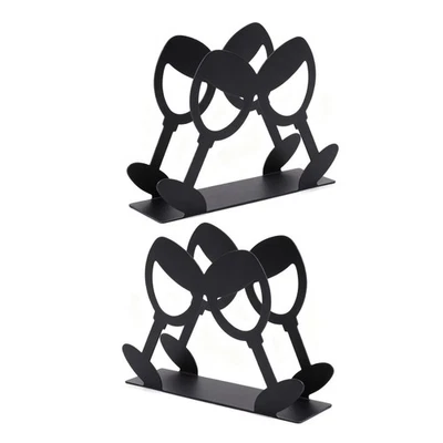  2 Pcs Porte-serviettes En Verre À Vin Fer Noir Porte-toites De Restaurant - Immagine 1 di 4