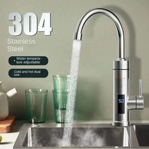 3000W Electric Kitchen Water Heater Tap Instant Hot Adjustable Faucet Heater New - Picture 1 of 24