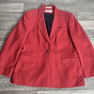 Orvis Women’s Blazer Jacket Size 10 UK Red Made In USA - Picture 1 of 12
