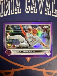 2022 Topps Chrome Tyler Stephenson #63 Purple Refractor Parallel /250 Reds Cup - Bild 1 von 4