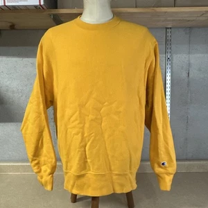 Vtg Champion Reverse Weave Sweatshirt Heavy Pullover Men’s XL Yellow Basic Blank - Picture 1 of 6