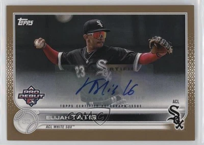 2022 Topps Pro Debut Gold Auto /50 Elijah Tatis #PD-124 Auto - Image 1 of 2