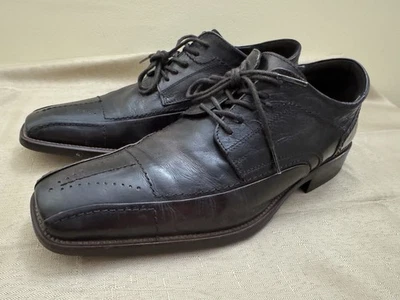 复古 Aldo Vero Cuoio 深棕色仿旧正装鞋 棕色皮革 EU 42 US 9 — 第 1/4 张图片