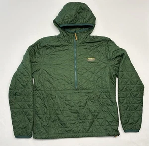 LL Bean Katahdin Pullover Isolato Trapuntato con Cappuccio 1/2 Zip Giacca Uomo M Reg - Foto 1 di 13