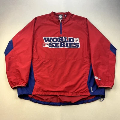 World Series 2012 Baseball Jacket Adult XL Red 1/4 Zip Majestic Giants Tigers - Image 1 of 4