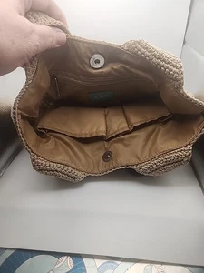 The Sak Women's Tan Crochet Sequined Shoulder Bag Boho Hippie Beachy Cottage - Picture 1 of 5