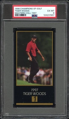 1998 CHAMPIONS OF GOLF MASTERS COLL 1997 TIGER WOODS PSA 6 - Image 1 of 2