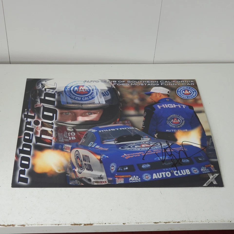 2007 Signed Robert Hight Handout Ford  Auto Club 8 x 10 John Force Racing A&E TV - Image 1 of 4