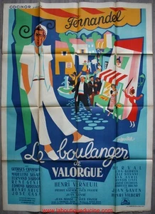El Panadero de Valorgue Cartel Cine Película Póster Fernandel 160x120 - Imagen 1 de 1