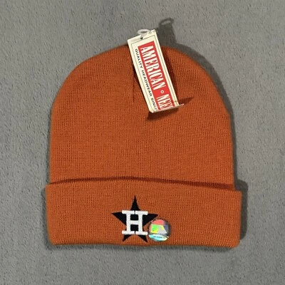 Houston Astros MLB American Needle Vtg Cuff Winter Beanie Sports Hat Ski Cap NWT - Image 1 of 4