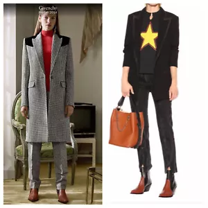NUOVI GIVENCHY PARIS 2018 $1295 Stivali Western Cubani 2 Toni in pelle taglia 35,5 - Foto 1 di 12