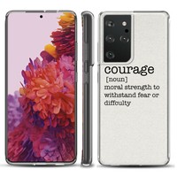 Slim TPU Case for Samsung Galaxy S21 Ultra 5G - Dictionary/Courage