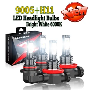 Combo 4 piezas faros LED para Dodge Ram 1500 2500 3500 2019 2020 2021 2022 - Imagen 1 de 24