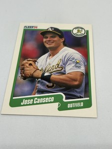 1990 Fleer 3 Jose Canseco   Oakland Athletics  Baseball Card