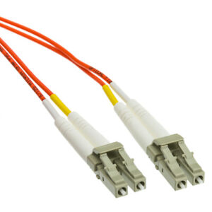1m LC-LC Duplex 62.5/125 OM1 Multimode Fiber Patch Cable OFNR Orange Optic 3FT