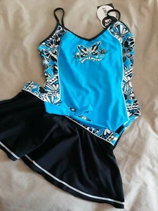 girls sz 16 Zero Xposur 1-pc swimsuit w/ Skirt set ZeroXposur NWT FREE SHIP - Picture 1 of 11