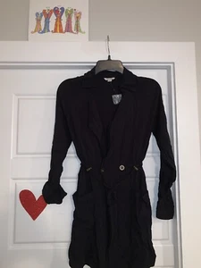 Cato Womens Knit Blazer Lightweight Jacket Size XS Black Adjustable Sleeves - Picture 1 of 8