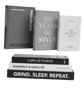 Deko Couchtisch Bücher 3er Set schwarz-weiß Couchtisch Deko Rohling - Bild 1 von 15