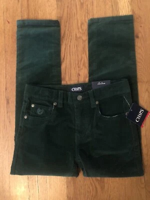 Pantalones de pana verde cintura ajustable talla 7 Chaps para niñas nuevos con etiquetas Foto 1 de 4
