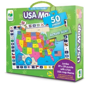 The Learning Journey Jumbo Floor PuzzlesUSA Map  Kids Puzzle New - Picture 1 of 2