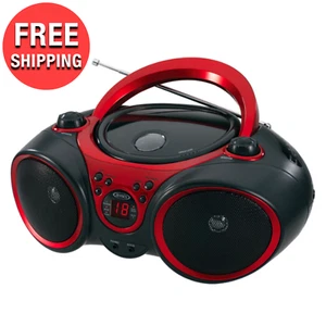 Portable Red Compact Stereo Cd Player with Am/Fm Stereo Radio CD-R/RW Compatible - Picture 1 of 6