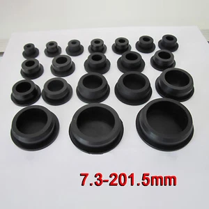 Silicone Rubber Blanking End Caps Pipe Tube Inserts Plug Bungs 6.8-201.5mm Black - Picture 1 of 7
