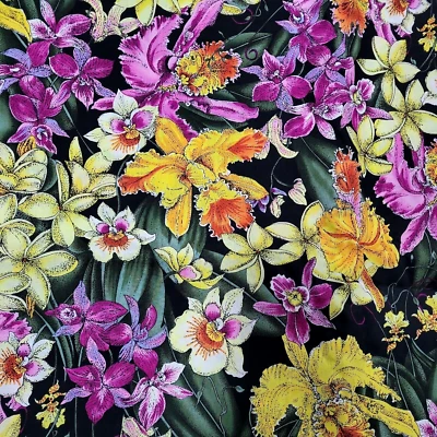 P&B Textiles Susie M Robbins SPRING FLING Floral Flower Garden Quilt Fabric 4yds - Image 1 of 3