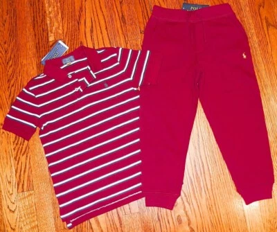 POLO RALPH LAUREN AUTHENTIC TODDLERS BOYS BRAND NEW ORIGINAL 2Pc SET Size 6, NWT - Image 1 of 4