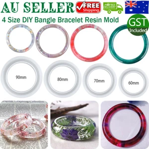 Silicone Mold Casting Mould DIY Bangle Jewelry Tool Kit Resin Bracelet Making AU - Picture 1 of 17