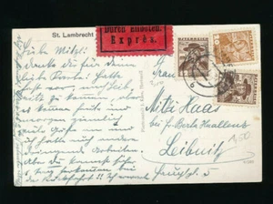 Costume express card from St. Lambrechten to Leibnitz (T10) - Picture 1 of 2