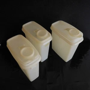 3 récipients verseuses TUPPERWARE déco design XXe made in BELGIUM USA N3666 - Imagen 1 de 12