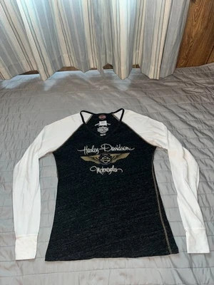 Harley Davidson ковбой длинным рукавом рубашка женщин средний - Изображение 1 из 4