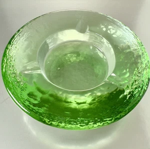 Vintage schwerer grüner Glas Zigarre Zigaretten Aschenbecher MCM wunderschön neuwertig - Bild 1 von 8