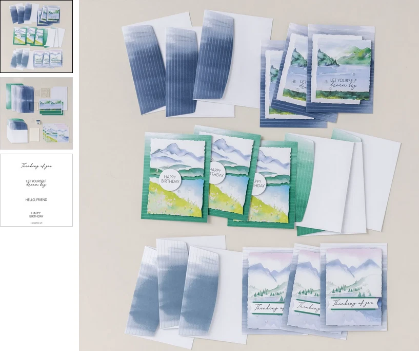 Набор Stampin Up Alpine Air - с набором штампов, чернильным пятном, блоком - Изображение 1 из 1