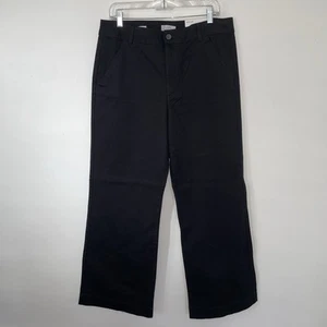 Loft Wonens Pants Size 12 Black High Rise Wide Leg Casual - Picture 1 of 8