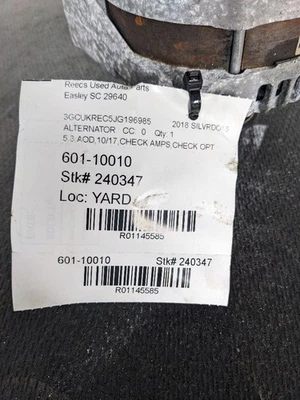 Alternator 150 安培 Opt KG4 适合 15-20 SUBURBAN 1500 1145585 — 第 1/4 张图片