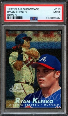 BB - 1997 - Flair Showcase- #118 - Ryan Klesko - Row 0 - PSA 9 - MINT - Image 1 of 2