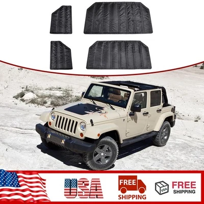 Car Hardtop Roof Heat Ceiling Insulation Kit For Jeep Wrangler JK 2007-2011 4Dr Foto 1 de 4