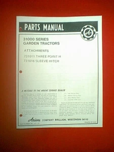 ARIENS 31000 SERIES TRACTORS THREE POINT HITCH & SLEEVE HITCH PARTS MANUAL - Picture 1 of 1