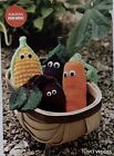 Vegetables - Carrot - Sweetcorn - Beetroot - Aubergine Toy Knitting Pattern
