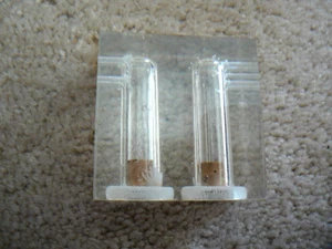 BLOCCO LUCITE TRASPARENTE VINTAGE 2 in 1 MCM SHAKER SALE E PEPE STILE ATOMICO - Foto 1 di 5