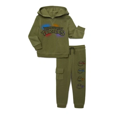 Conjunto de sudadera con capucha y joggers Teenage Mutant Ninja Turtles para niños pequeños TMNT 2T Foto 1 de 4