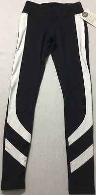 Pink Victoria's Secret Fleece-Lined Crossover Waist Legging Black White Size XS - Image 1 of 2